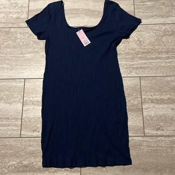 XXL WILD FABLE BLUE Ribbed DRESS - Picture 1 of 7